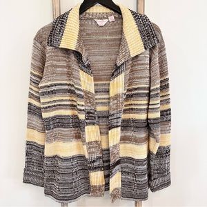 Gimbels Sherwood Classics Vintage Stripe Cardigan Sweater 70’s Size Large
